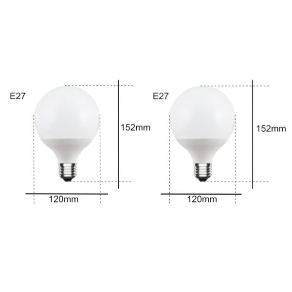 Set lampadine LED E27 a globo a goccia bianco freddo