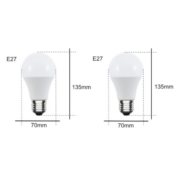 Set lampadine LED E27 a goccia bianco caldo