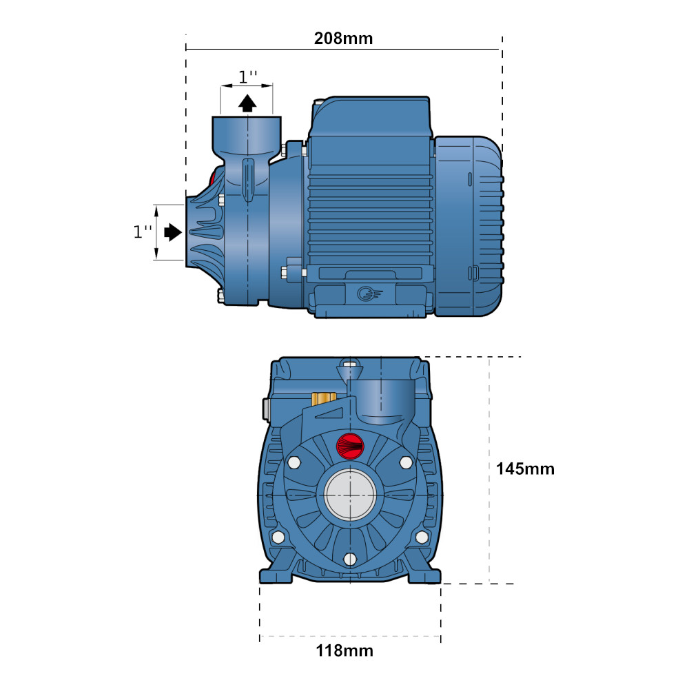 Elettropompa pompa per acqua autoclave autodescante Pedrollo PKSm60 0,37kW  0,5HP MONOFASE