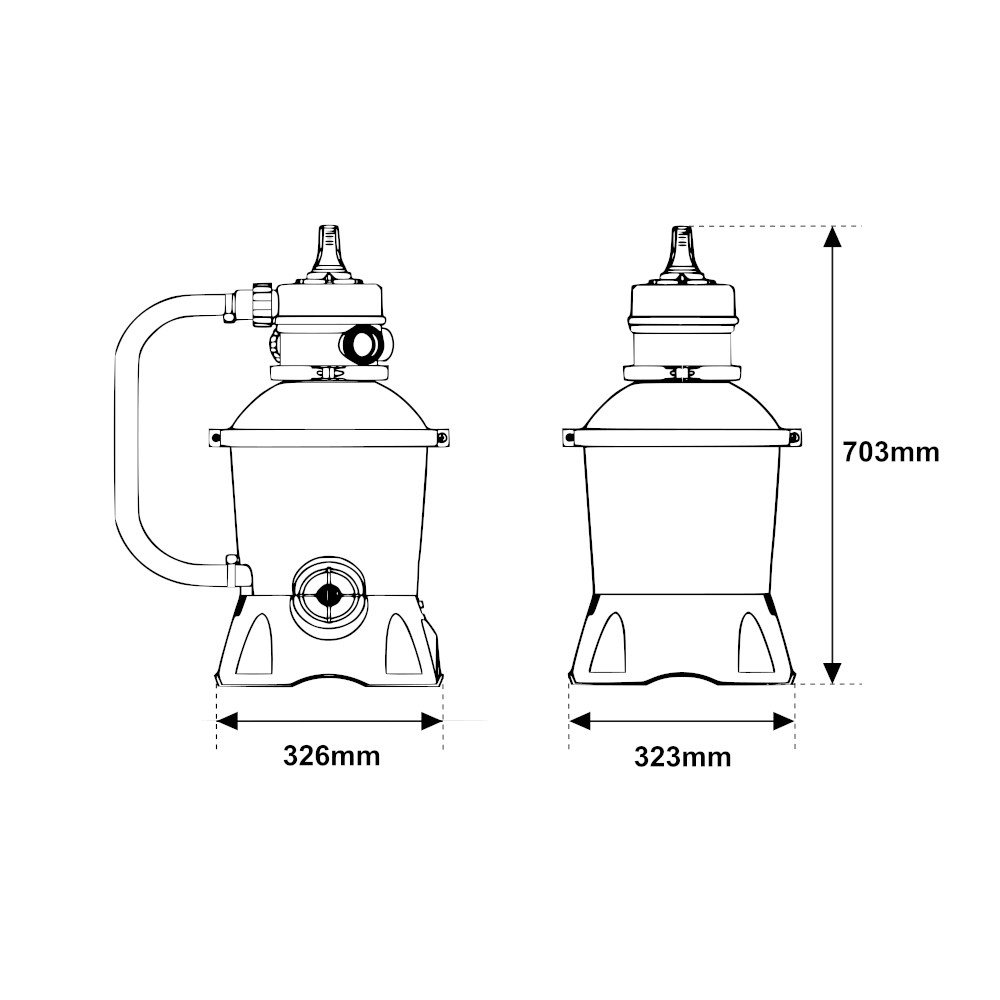 Pompa per piscina con filtro a sabbia da 3028 L/H - D'Alessandris