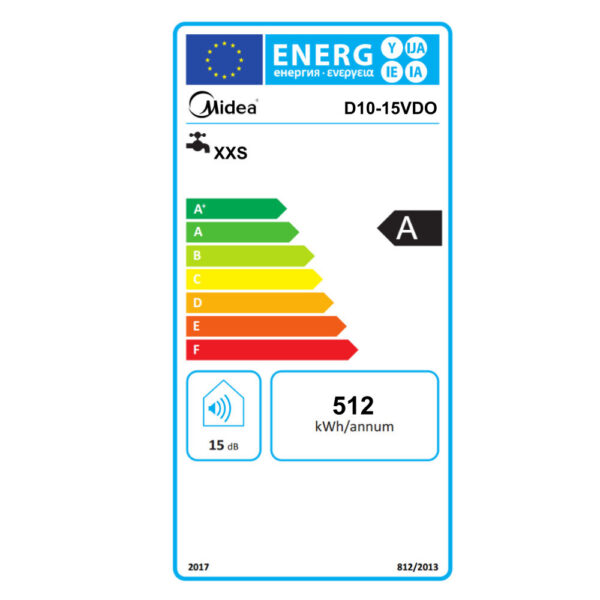 Scaldabagno elettrico Midea 10 litri Sopralavello Serie VD