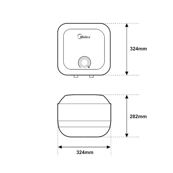 Scaldabagno elettrico Midea 10 litri Sopralavello Serie VD