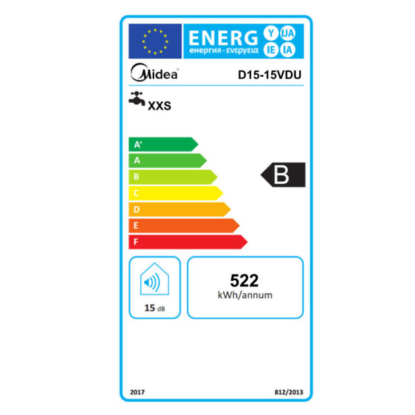 Scaldabagno elettrico Midea 15 litri Sottolavello Serie VD