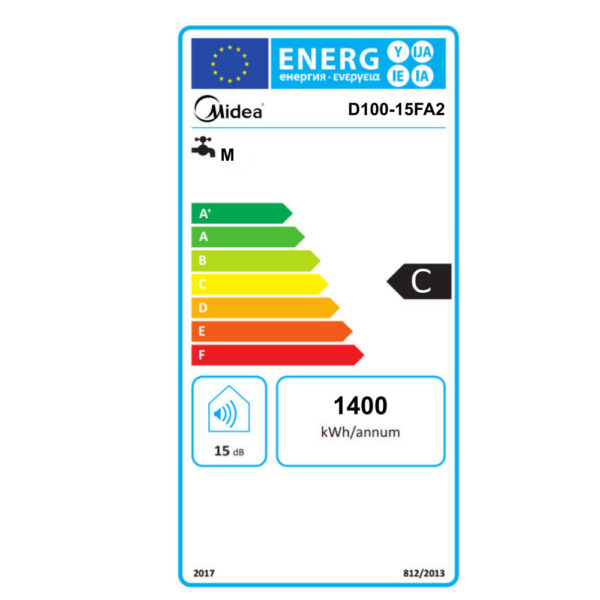 Scaldabagno elettrico Verticale Midea 100 litri Serie FA2