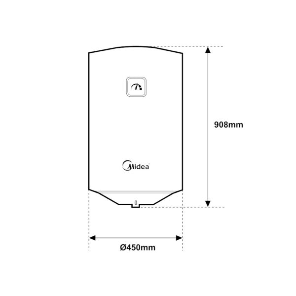 Scaldabagno elettrico Verticale Midea 100 litri Serie FA2