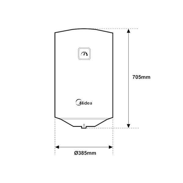 Scaldabagno elettrico verticale Midea 50 litri Serie FA2