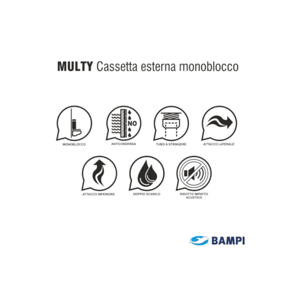 Cassetta BAMPI MULTY champagne esterna monoblocco