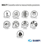 Cassetta scarico WC esterna Bampi Multy Champagne - D'Alessandris