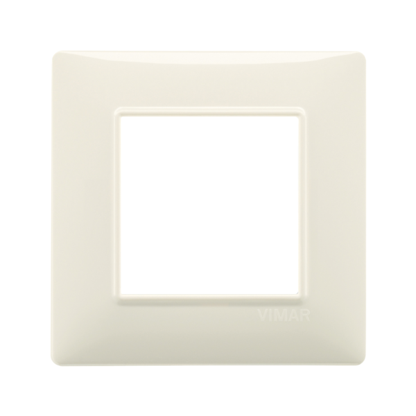 Placca 2M beige Plana Vimar