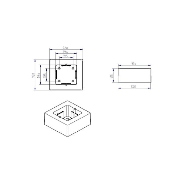 Scatola esterna per wall display bianca