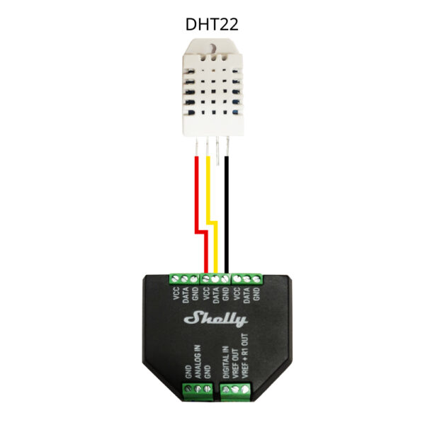 Sensore Digitale di Temperatura e Umidità per shelly plus add-on