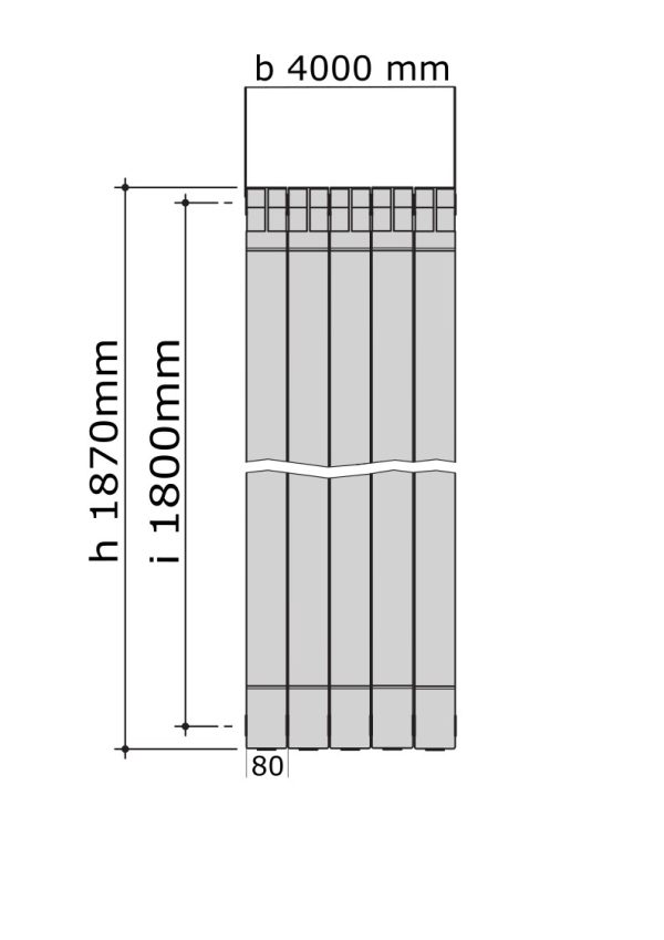 Radiatore Kaldus Alluminio 1800 5 Elementi